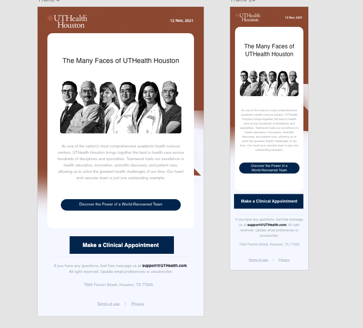 UTHealth Houston Email Campaign