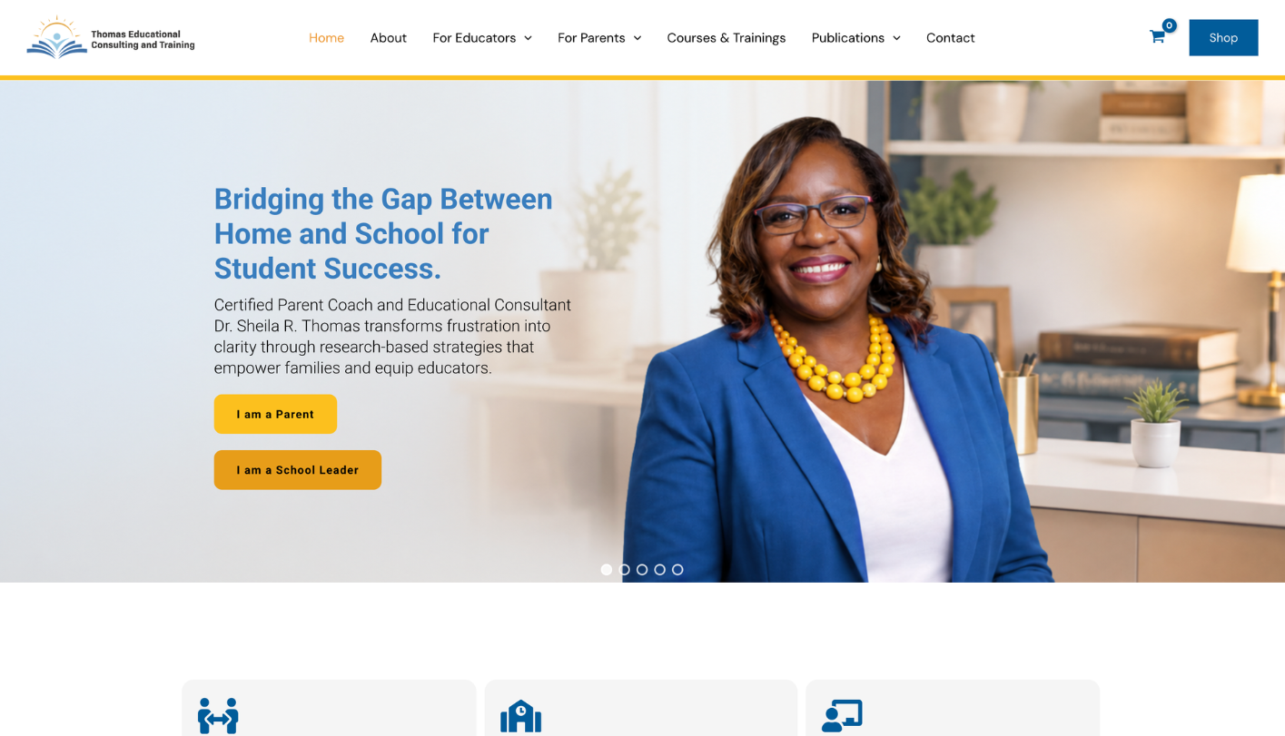 TECT Website Home Page